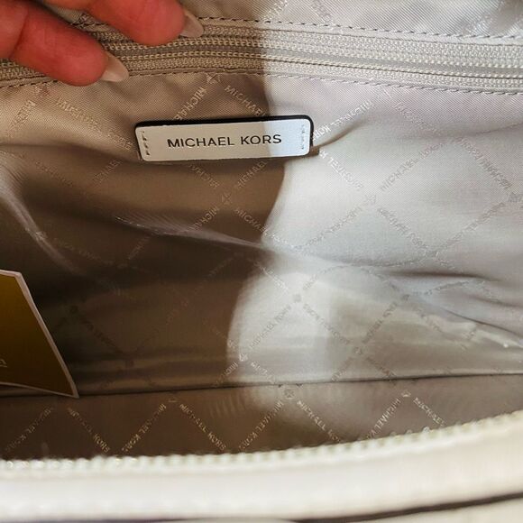 Michael Kors Large KATHY Quilted Handbag and Wallet‎ Optic White BNWT - Picture 12 of 14